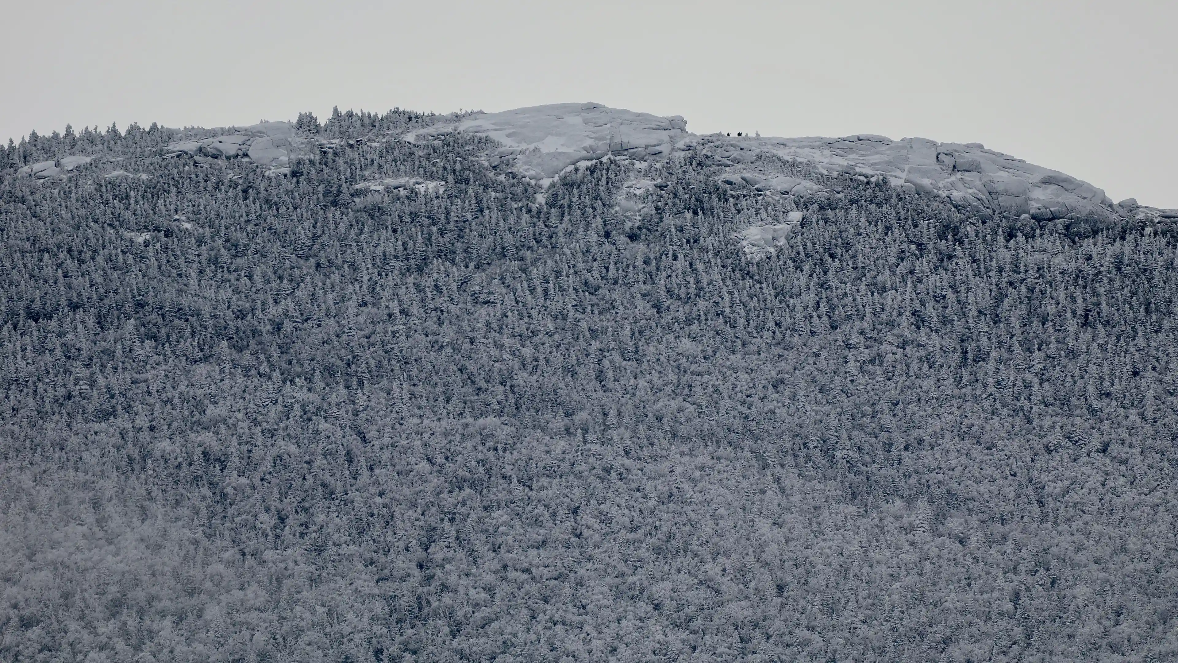 View of Adirondack Mountains in winter